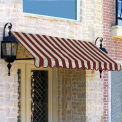 Awntech Window/Entry Awning 10-3/8'W x 2'H x 4'D Burgundy/Tan