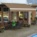 Awntech Retractable Awning Right Motor 20'W x 11/16'H x 10'D Brown/Tan