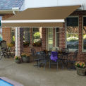 Awntech Retractable Awning Left Motor 24'W x 11/16'H x 10'D Tan
