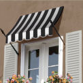 Awntech Spear Arm Awning 3-3/8'W x 2-9/16'H x 1-5/16'D Black/White
