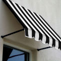 Awntech Window/Entry Awning 8-3/8'W x 2-9/16'H x 2'D Black/White