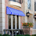 Awntech Window/Entry Awning 10-3/8'W x 1-1/2'H x 3'D Bright Blue/White