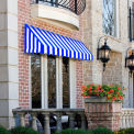 Awntech Window/Entry Awning 10-3/8'W x 2-9/16'H x 2'D Bright Blue/White