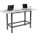 Standing Height Table With Power, 72&quot;W x 30&quot;D , Gray