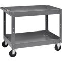 2 Shelf Deep Tray Steel Stock Cart, 500 Lb. Capacity, 36&quot;L x 24&quot;W x 32&quot;H