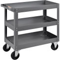 3 Shelf Deep Tray Steel Stock Cart, 800 Lb. Capacity, 30&quot;L x 16&quot;W x 32&quot;H
