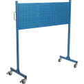 Mobile Steel Louver Panel Rack, Blue, 60&quot;W