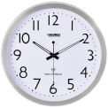 Global Industrial 14&quot; Atomic Wall Clock, Stainless Steel