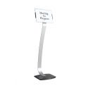 MasterVision Contemporary Sign Stand, Silver/Black, 8&quot; x 42&quot;