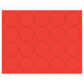 MasterVision FM1604 Whiteboard Magnets - 3/4&quot; Circles - Red - 20/Pack