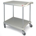 Metro myCart&#8482; 2-Shelf Utility Cart with Chrome-Plated Posts, Green, 28x23&quot; Shelves