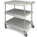 Metro myCart&#8482; 3-Shelf Utility Cart with Chrome-Plated Posts, Green, 28x23&quot; Shelves
