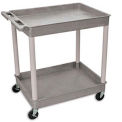 Luxor Tray-Shelf Carts - 32&quot;W x 24&quot;D Shelf, 38-1/2&quot;H - Gray