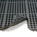 WEARWELL 24/Seven Anti-Fatigue Mat - All-Purpose Grease-Resistant Rubber - Drainage Tile - 3x3'
