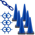 Mr. Chain 93206-6  Traffic Cone & Chain Kit - Blue