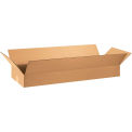 36" x 12" x 6" Cardboard Flat Corrugated Box, Kraft - Pkg Qty 20