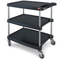 Intermetro MY2030-34BL 3-Shelf Cart, 34-3/8 x 23-7/16, Black