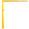 Contrx Medium Duty Floor Mounted Jib Crane, 12' Under Beam Height, 500 Lb. Capacity, 10' Span