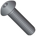 Button Socket Cap Screw, 10-24 x 1/4&quot;, Steel, Black Oxide, FT, UNC, 100 Pack