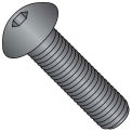 Button Socket Cap Screw, 1/4-20 x 1-1/2&quot;, Steel, Black Oxide, FT, UNC, 100 Pack