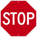 NMC Traffic Sign, Stop Sign 18&quot;, 18&quot; X 18&quot;, White, TM34K