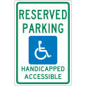 NMC Traffic Sign, Reserved Parking Van Accessible, 18&quot; X 12&quot;, White, TM197G
