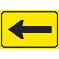 NMC Traffic Sign, Large Arrow One Direction Sign, 12&quot; X 18&quot;, Yellow, TM249K