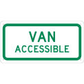 NMC Traffic Sign, Van Accessible, 6&quot; X 12&quot;, White, TMAS11G