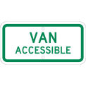 NMC Traffic Sign, Van Accessible, 6&quot; X 12&quot;, White, TMAS11J