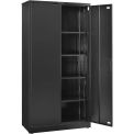 EZ Assemble Steel Storage Cabinet, 36&quot;W x 18&quot;D x 72&quot;H, Black