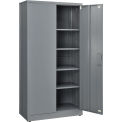 EZ Assemble Steel Storage Cabinet, 36"W x 18"D x 72"H, Gray