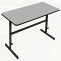 Correll Adjustable Standing Height Workstation, Gray Granite, 60&quot;L x 24&quot;W x 34&quot; to 42&quot;