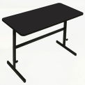 Correll Adjustable Standing Height Workstation, Black Granite, 60&quot;L x 24&quot;W x 34&quot; to 42&quot;
