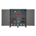 Global Industrial 12 Gauge Heavy Duty Cabinet, 72"W x 24"D x 78"H, Gray