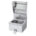 Krowne 16&quot; Wide Hand Sink with Knee Valve and Soap & Towel Dispenser, HS-16