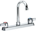 Krowne Commercial Series 8&quot; Center Deck Mount Faucet, 8-1/2&quot; Gooseneck Spout, 13-802L