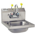 Krowne Space Saver Hand Sink with Soap & Towel Dispenser Compliant, 16&quot; Wide, HS-36