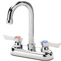 Krowne Silver Series 4&quot; Center Deck Mount Faucet, 3-1/2&quot; Gooseneck Spout, 11-400L