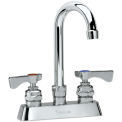 Krowne Royal Series 4&quot; Center Deck Mount Faucet, 8-1/2&quot; Gooseneck Spout, 15-302L