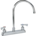 Krowne Royal Series 8&quot; Center Deck Mount Faucet, 8-1/2&quot; Gooseneck Spout, 15-502L