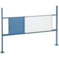18"W Pegboard and 36"W Whiteboard Mounting Kit for 72"W Workbench- Blue