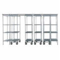 6 Unit SPACE TRAC Storage Shelving, 14 Ft. Long, Poly-Z-Brite, 48&quot;W x 21&quot;D x 86&quot;H