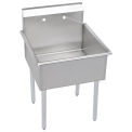 Elkay 1 Compartment Professional Grade Commercial Kitchen Stainless Steel Sink, 24&quot;W x 24&quot;L x 12&quot;D