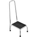 Medical Step Stool with 36-1/4&quot;H  Handrail, Non-Skid Rubber Footstool Platform