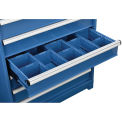 Dividers for 6&quot;H Drawer of Modular Drawer Cabinet 36&quot;Wx24&quot;D, Blue