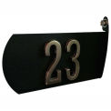 Spira Aluminum Address Plate for Spira Mailboxes - Black with 10 Cast Aluminum Numbers