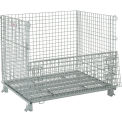 Wire Mesh Folding Container, 3000 Lb. Capacity, 48"L x 40"W x 42-1/2"H