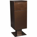 dVault Deposit Vault Mailbox and Parcel Drop with Pedestal, Rear Access, Copper Vein