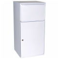dVault Collection Vault Mailbox and Parcel Drop, Free Standing, Front Access, White
