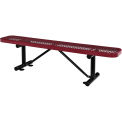 Global Industrial 6'L Expanded Metal Mesh Flat Bench, Red